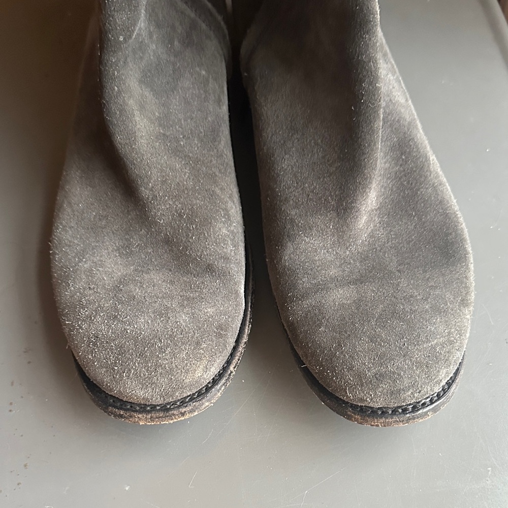 Jil Sander Long Grey Suede Women's Boots size 39.5 Spain (size 9-9.5 US) - Picture 3 of 12